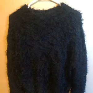 Soft fuzzy black sweater